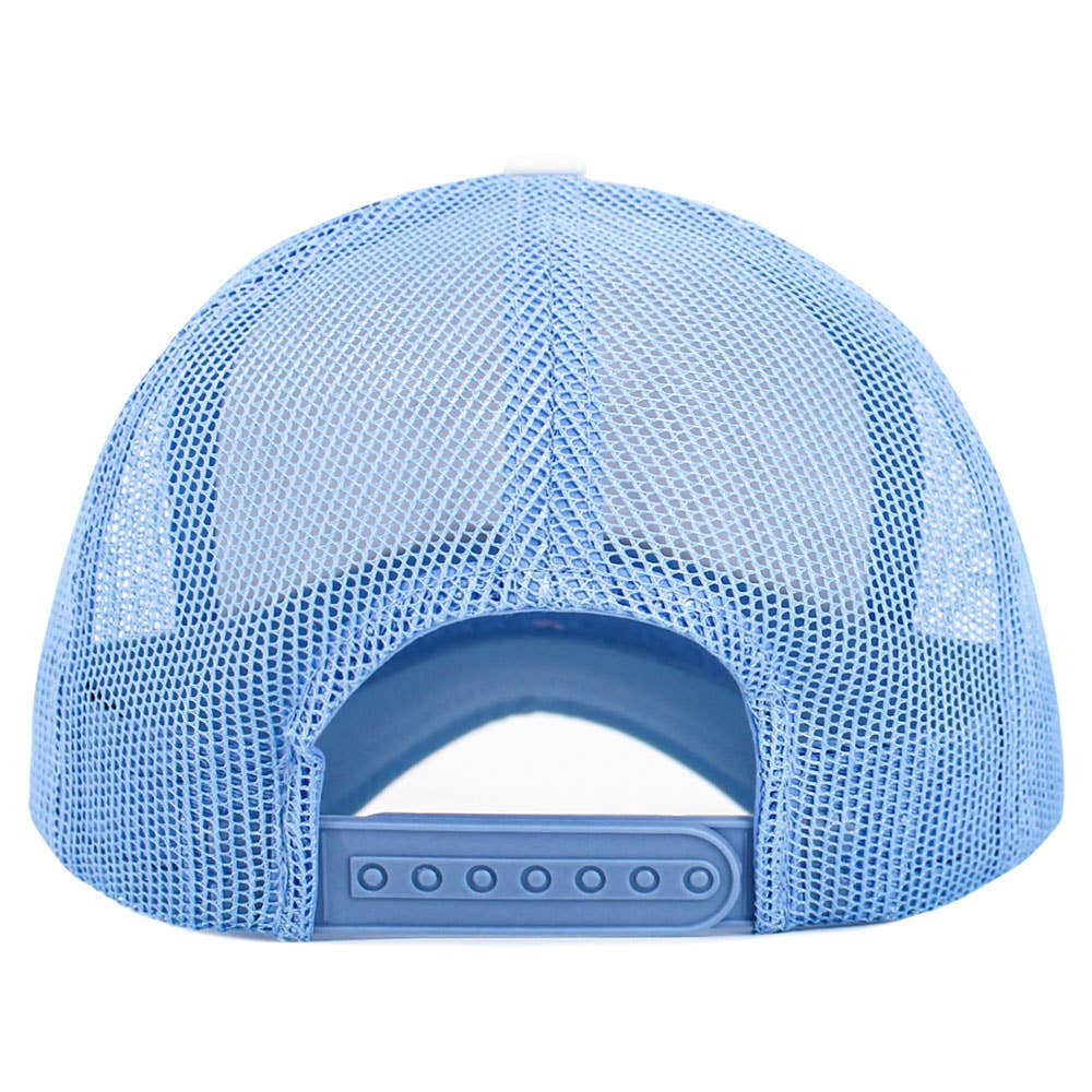 Wake + Lake Blue Mesh Back Trucker Hat
