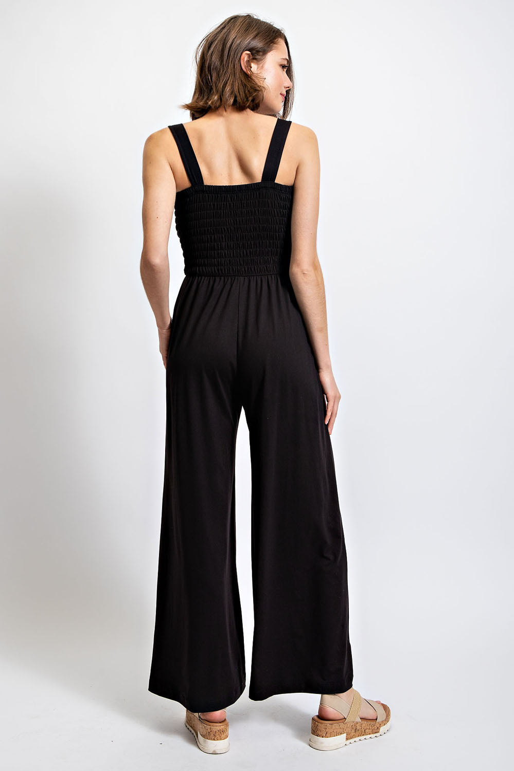 Black - Butter Soft Smocking Jumpsuit