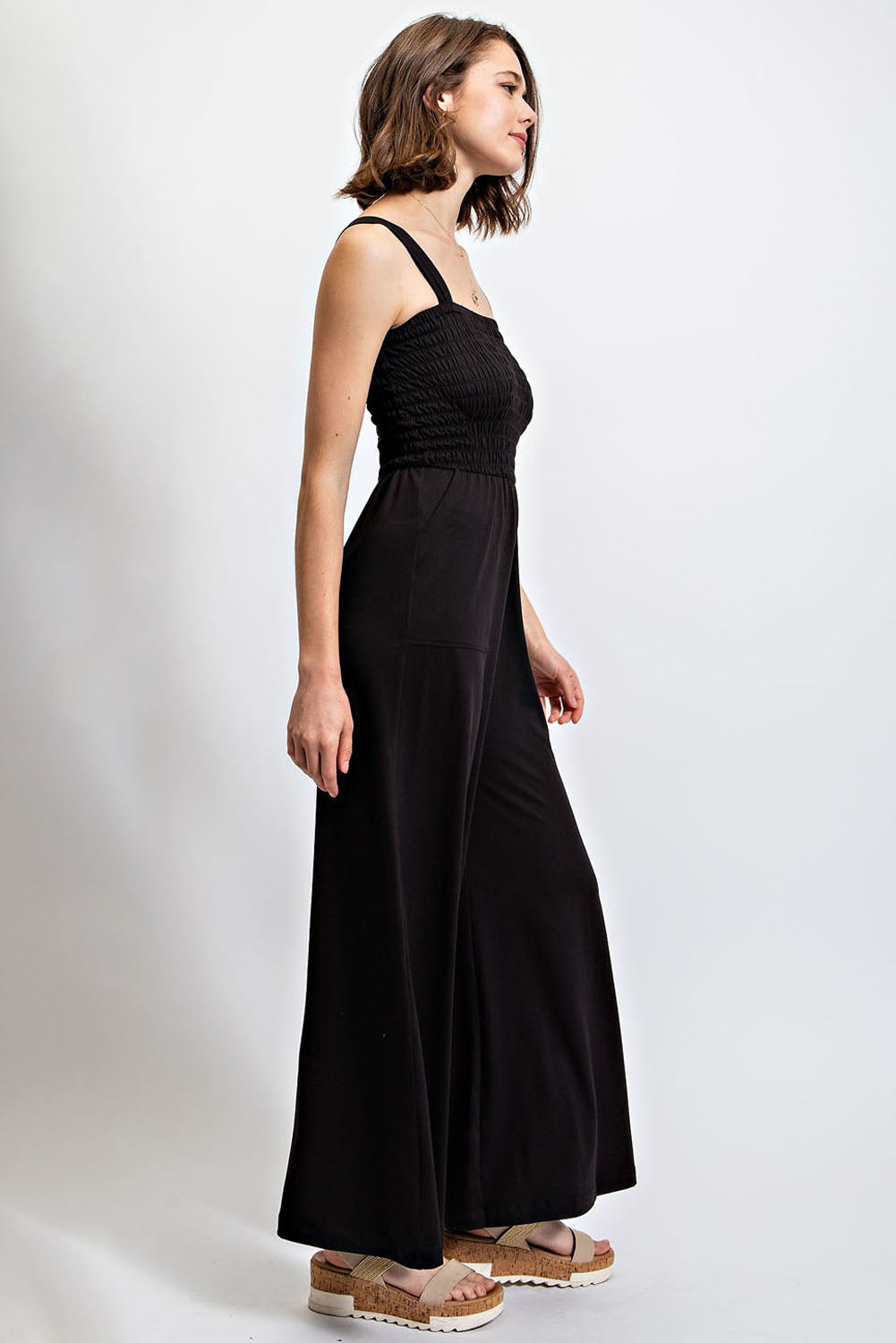 Black - Butter Soft Smocking Jumpsuit