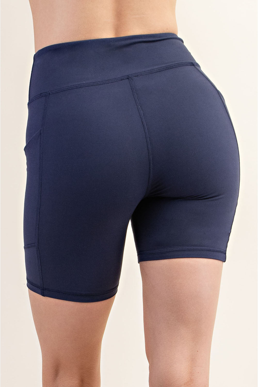 Navy - 6" Biker Shorts w/ pockets