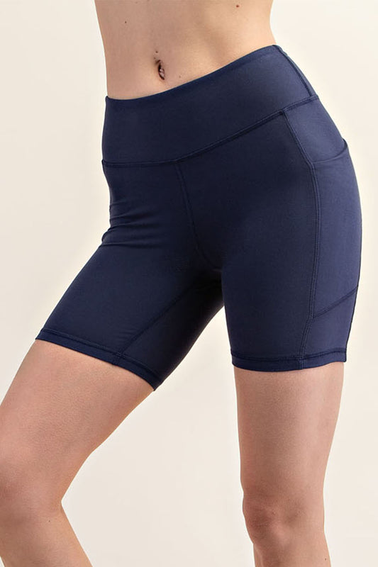 Navy - 6" Biker Shorts w/ pockets