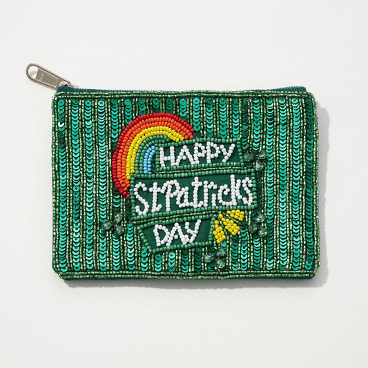 St. Patrick's Day Beaded Coin Purse