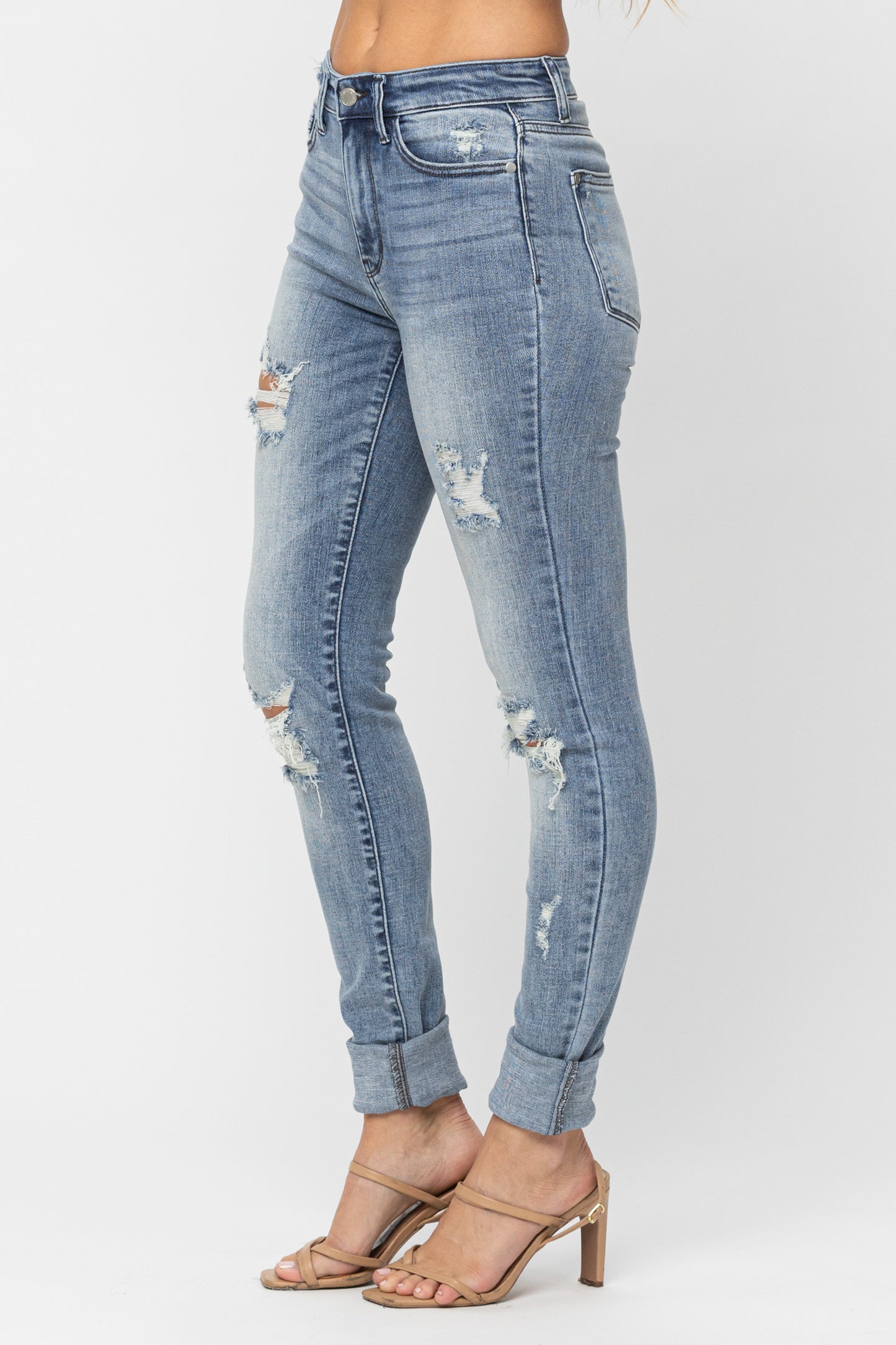 Judy Blues - HIGH WAIST TALL HEAVY DESTROY SKINNY