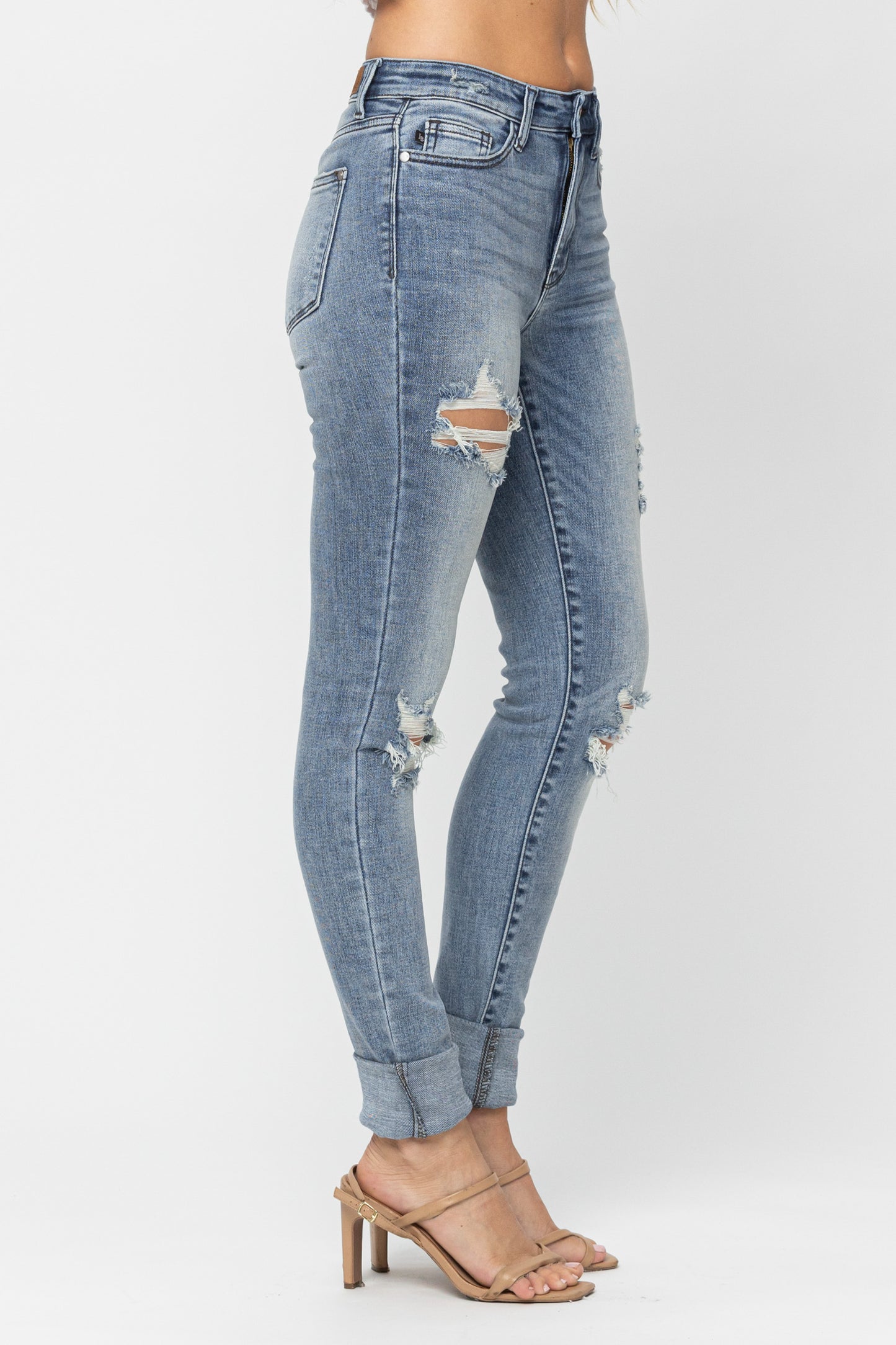 Judy Blues - HIGH WAIST TALL HEAVY DESTROY SKINNY