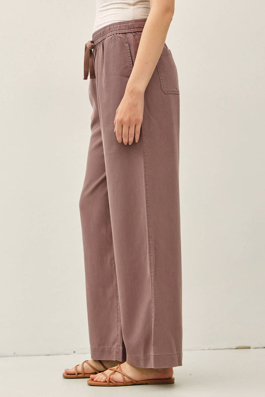 COCOA TENCEL WIDE LEG PANTS