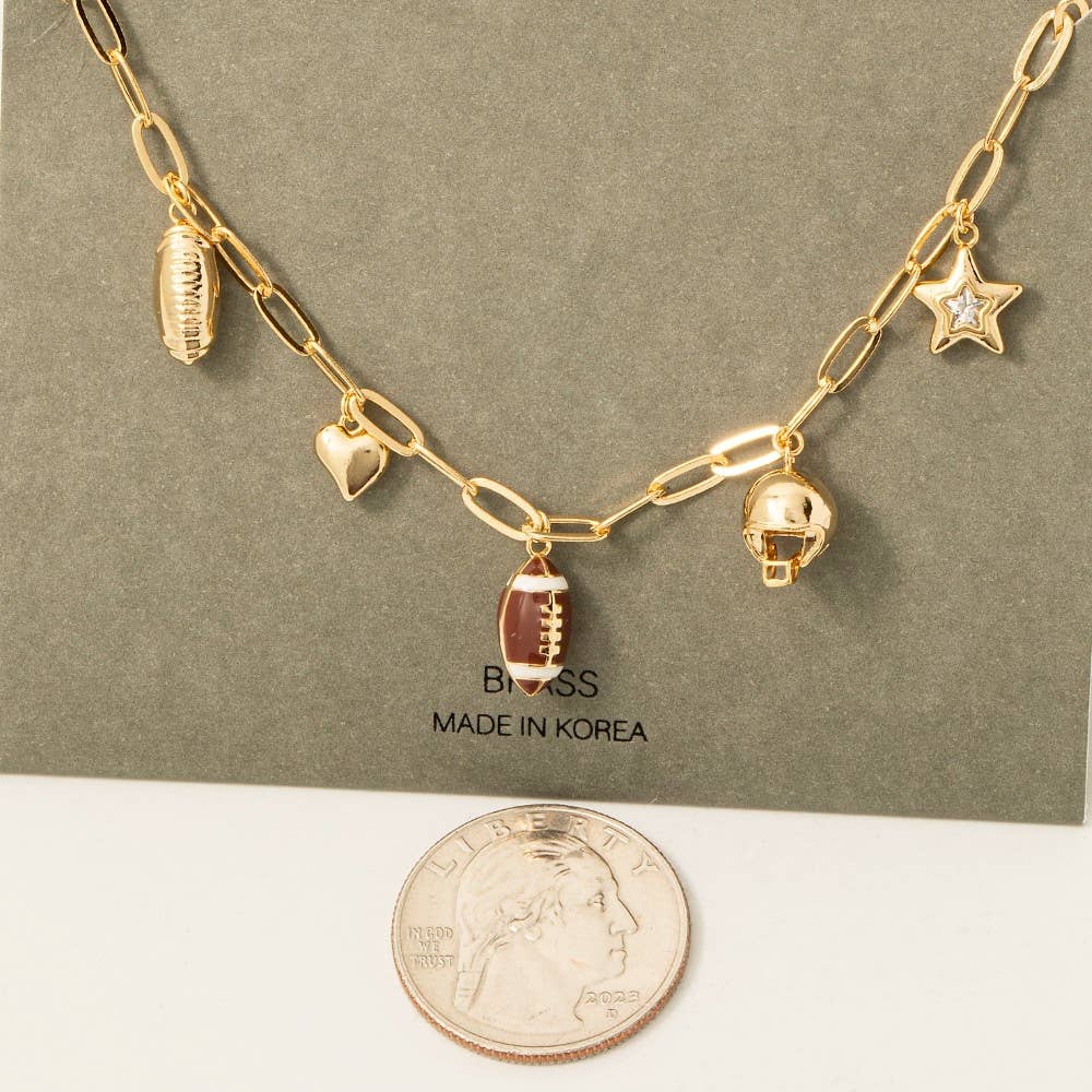 Football Charm Necklace