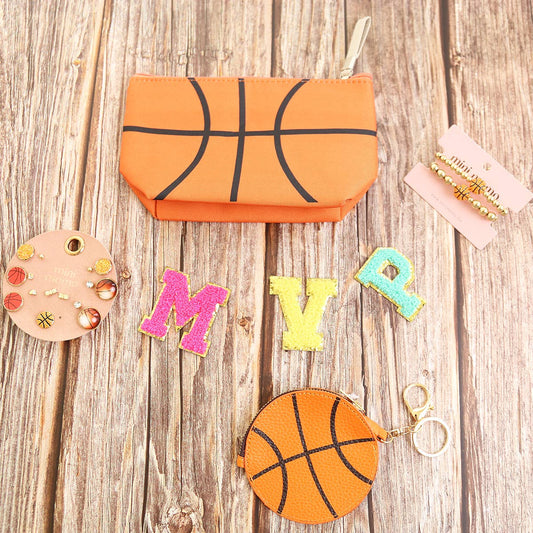 Makeup Bag Travel Pouch - Basketball