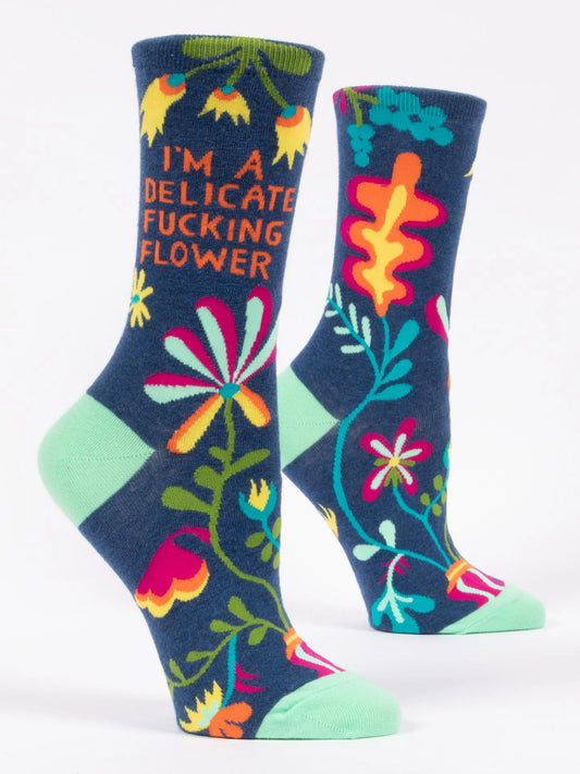 I'm a Delicate Fucking Flower Crew Socks