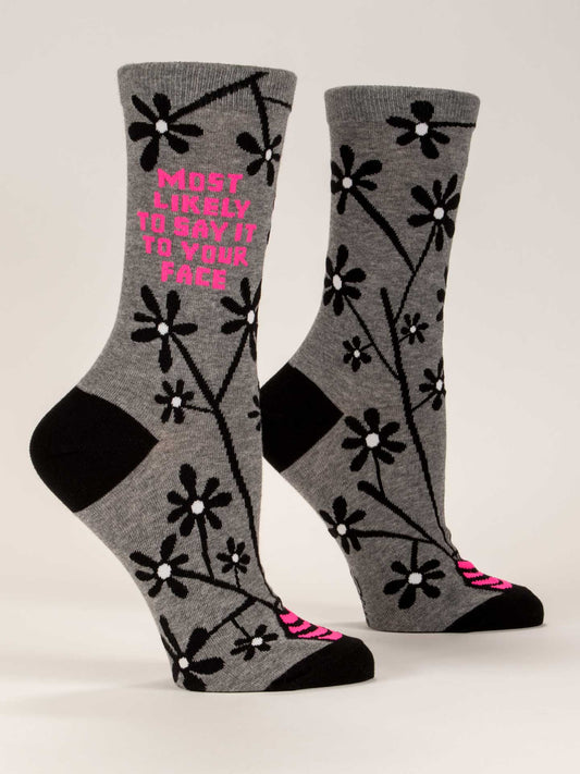 Say it to Your Face Crew Socks