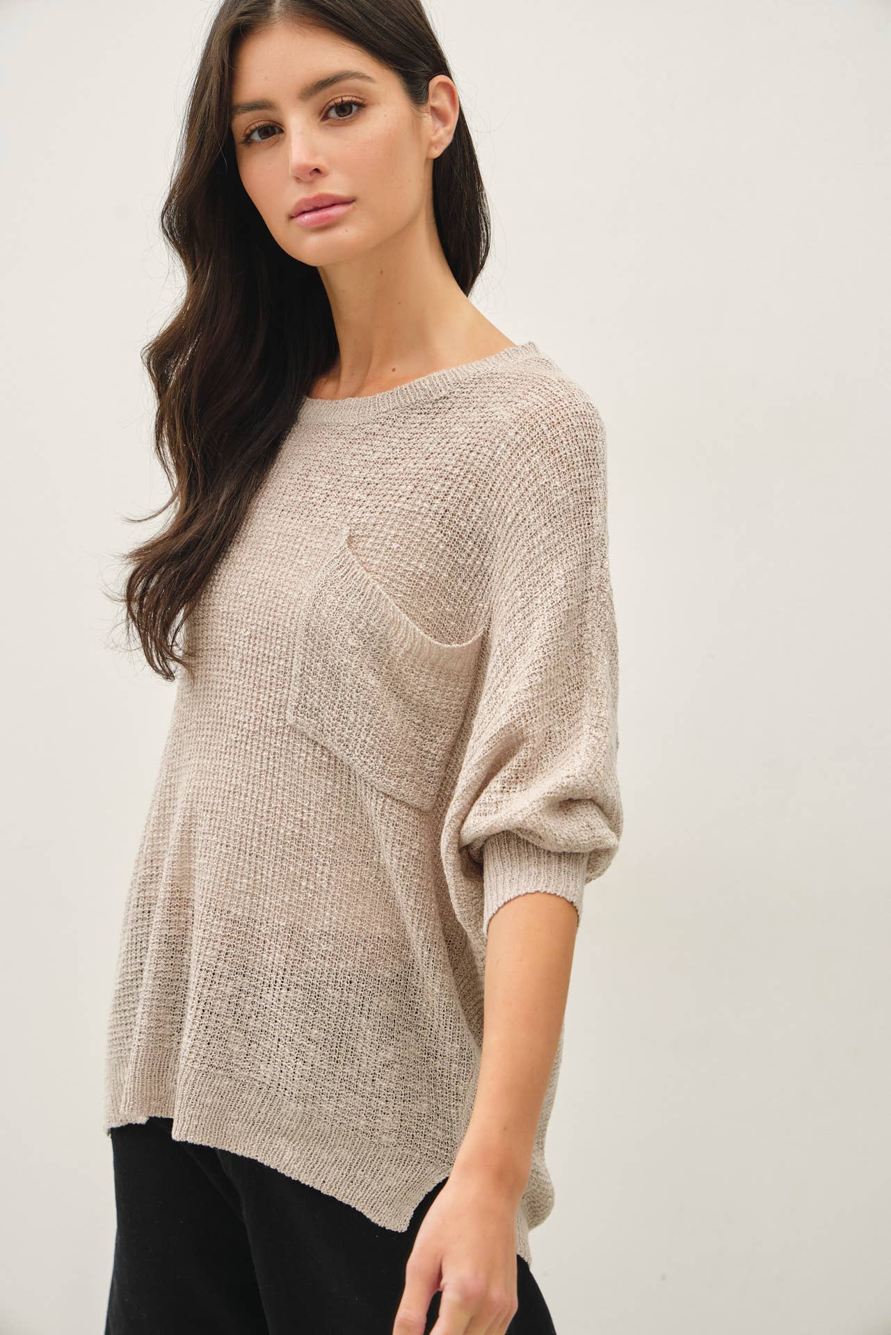 Pebble Dolman Light Sweater