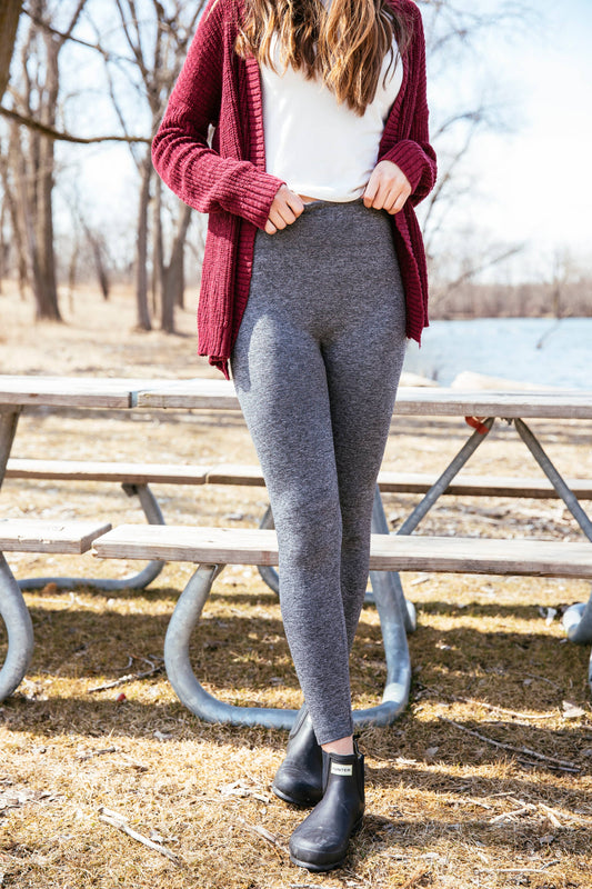 Grey Fleece Lined Leggings