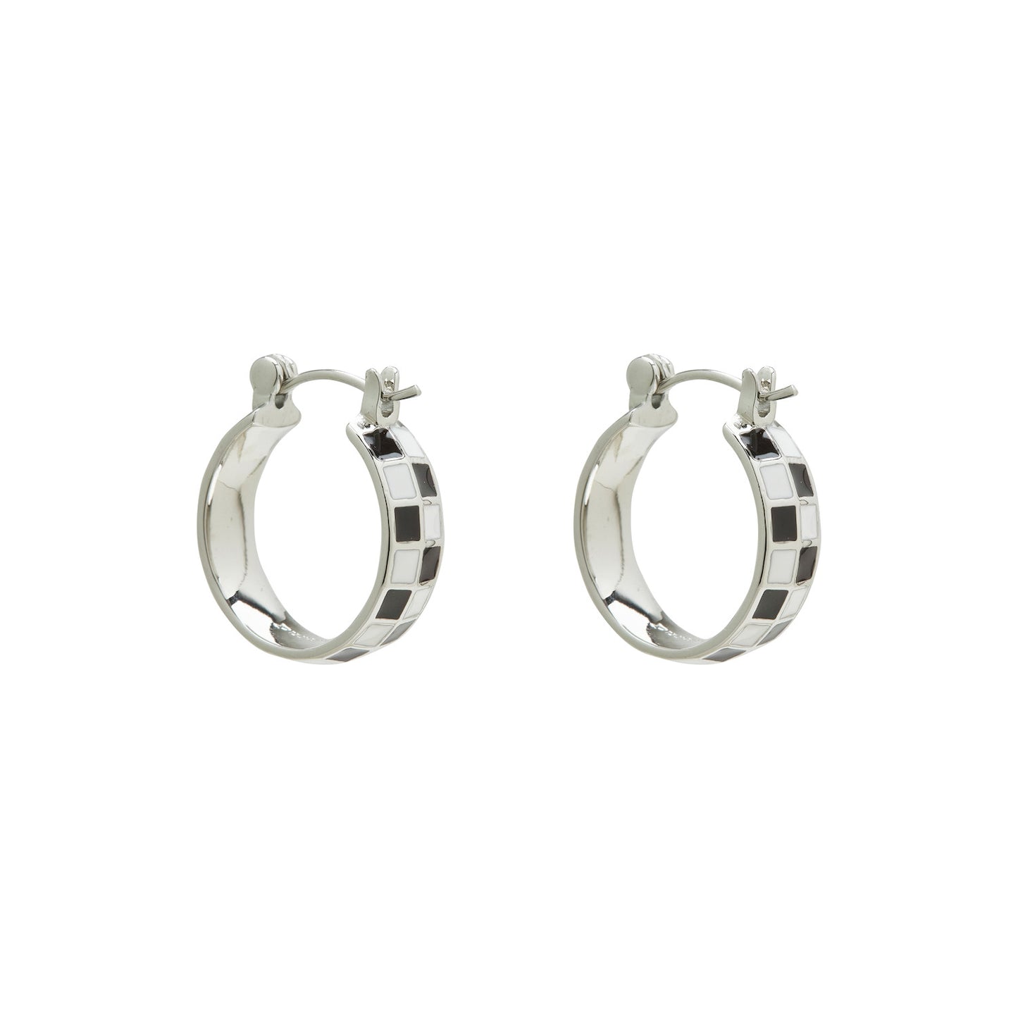 CHECKERBOARD HUGGIES EARRINGS