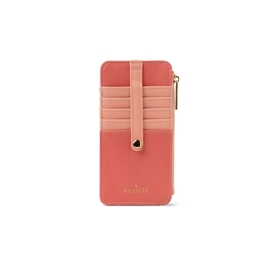 Kedzie Zippered Wallet - Coral