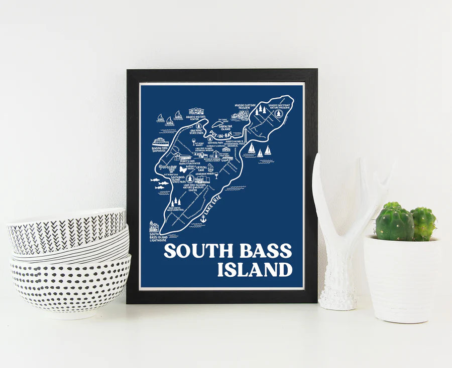 Put in Bay - South Bass Island 8x10 Print - Blue