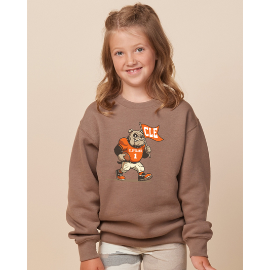 Children's Cleveland Dawg Fleece Crewneck Sweatshirt
