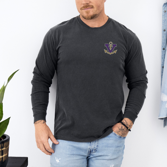 Washed Vermilion Sailors Signature - Long Sleeve Tee