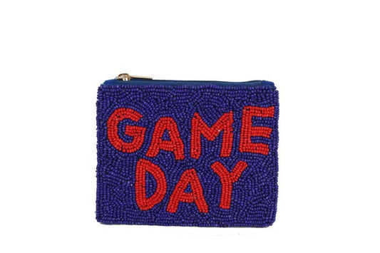 Game Day Beaded Coin Purse