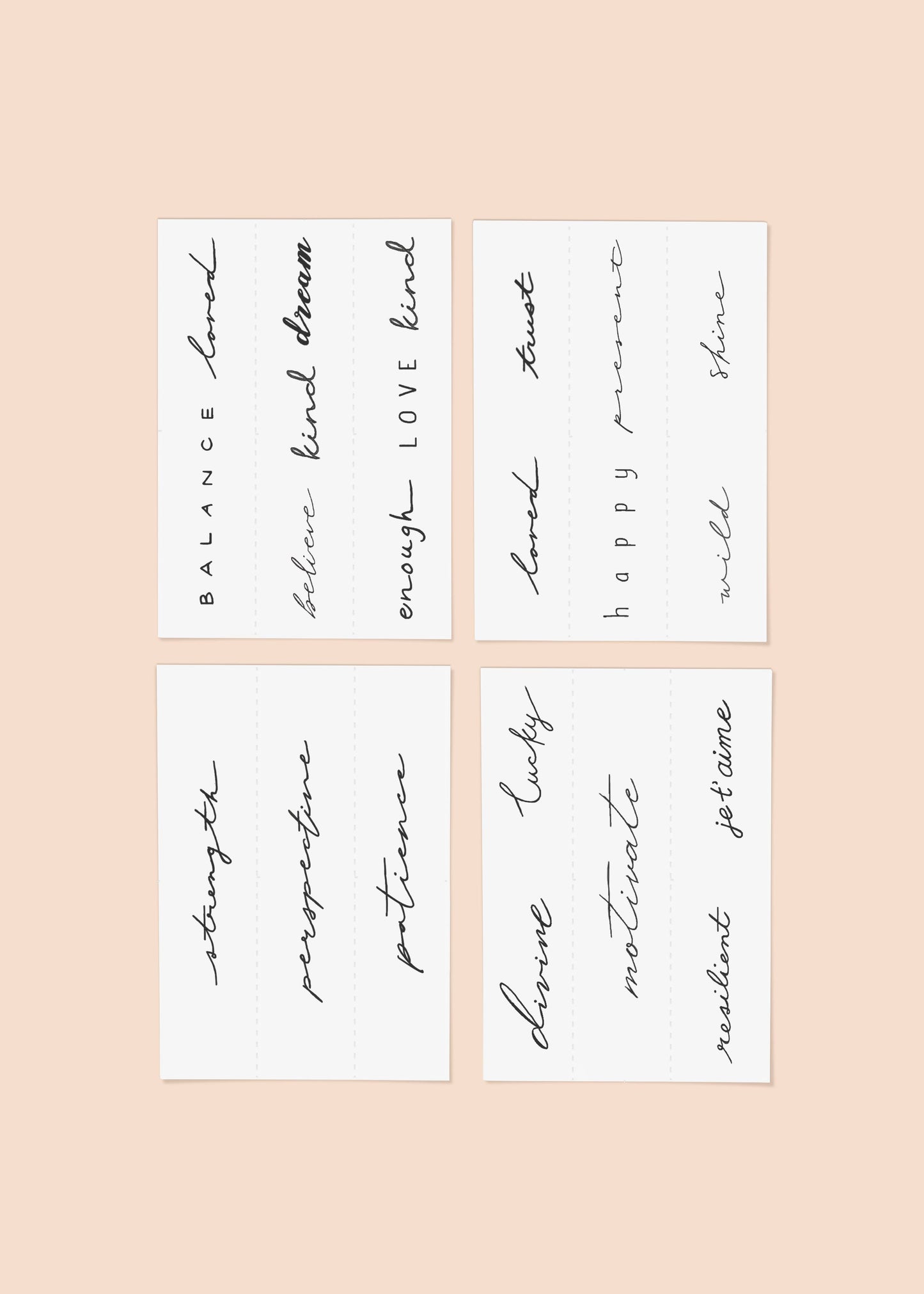 Statement Temporary Tattoo Pack