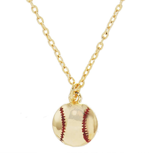Baseball Pendant Necklace