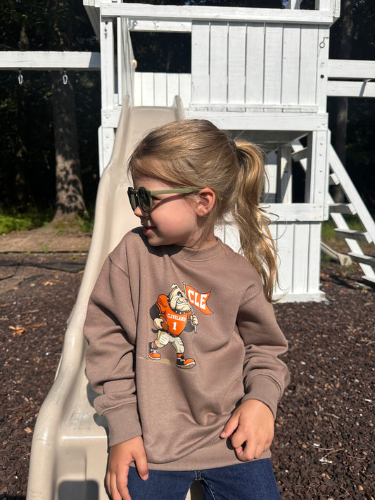 Children's Cleveland Dawg Fleece Crewneck Sweatshirt