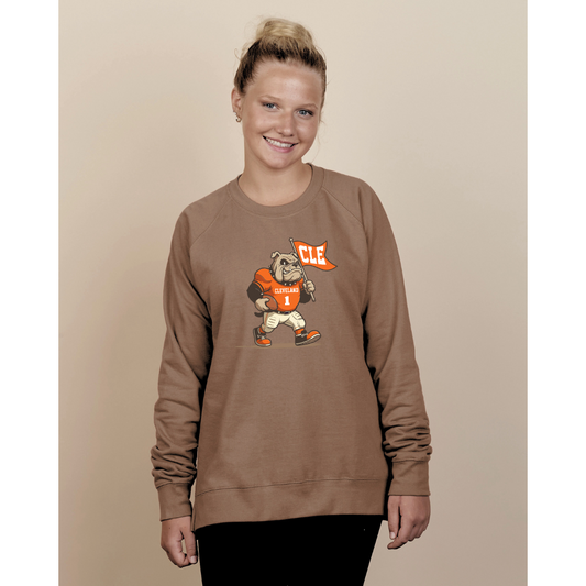 Ladies Cleveland Dawg Pullover Crewneck Sweatshirt