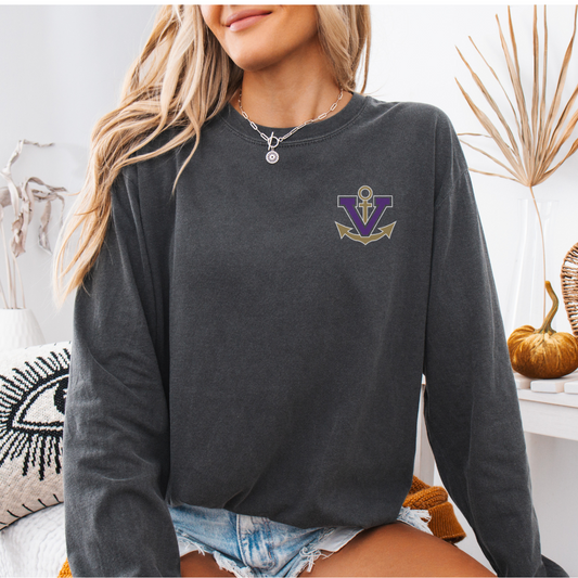 Washed Vermilion Sailors Signature - Long Sleeve Tee