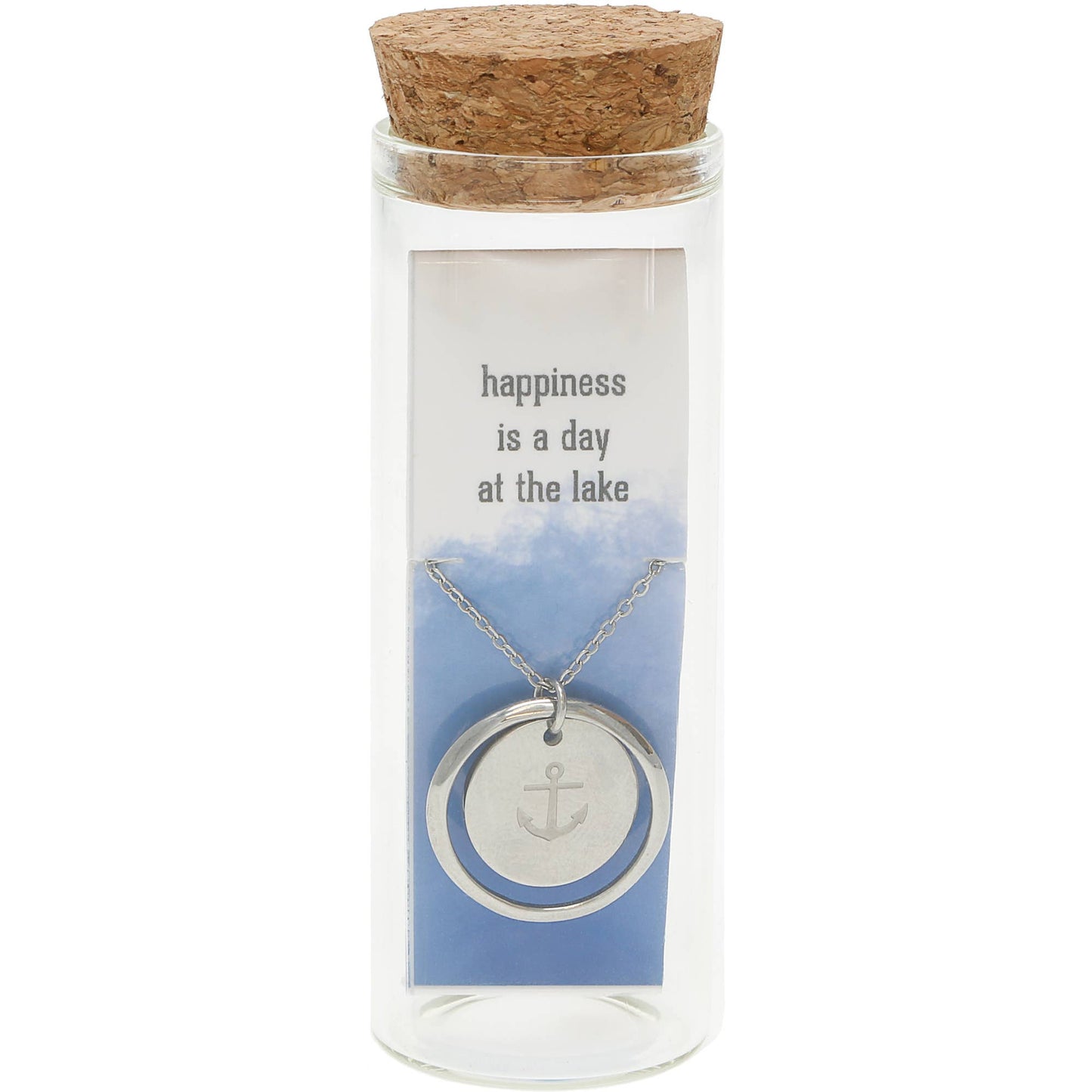 Lake - Engraved Necklace In A Bottle