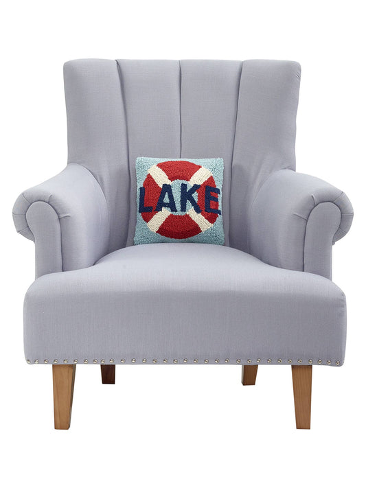 Lake Life Preserver Hook Pillow