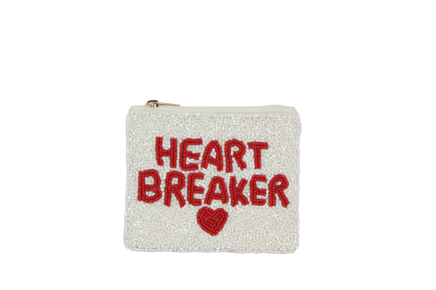 HEART BREAKER Beaded Coin Purse