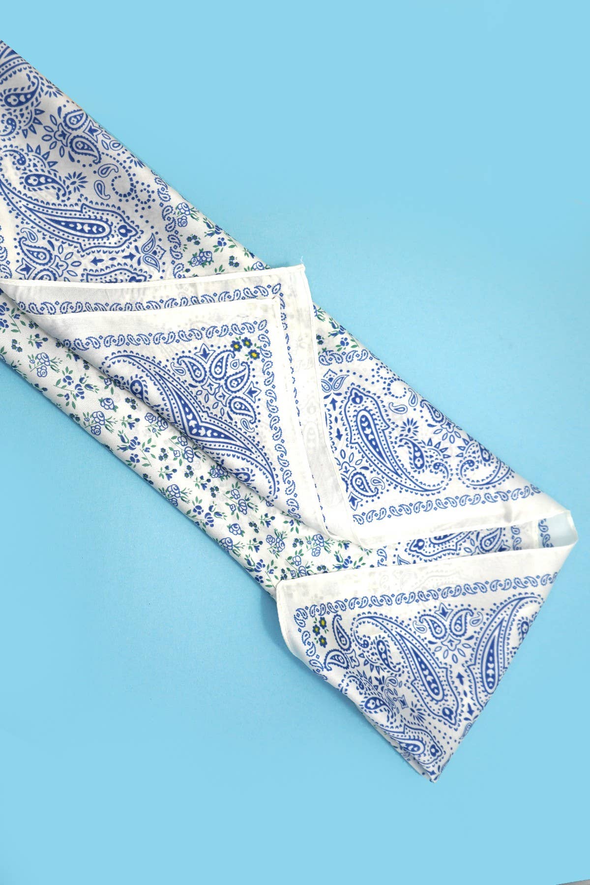 Floral Toile Print Bandana Scarf