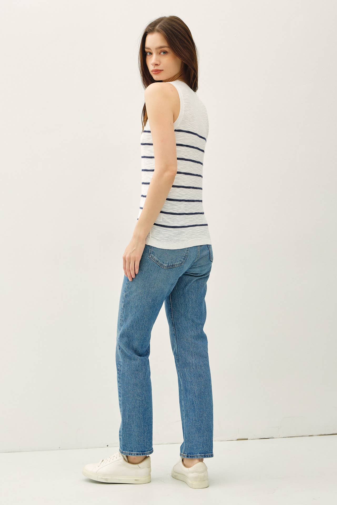 Striped Navy KnitTank