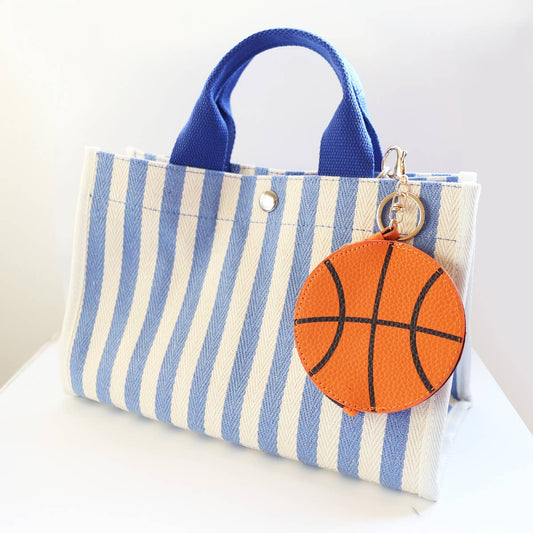 Basketball Coin Zipper Pouch Keychain