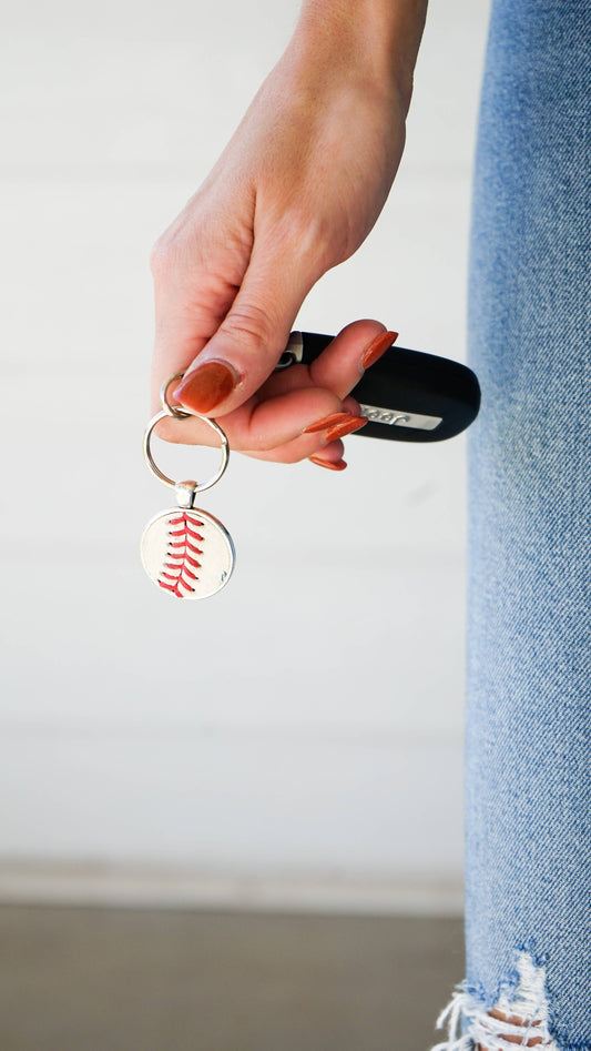Baseball Seam Keychain