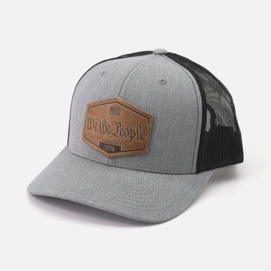 We The People Hat Leather Patch Hat