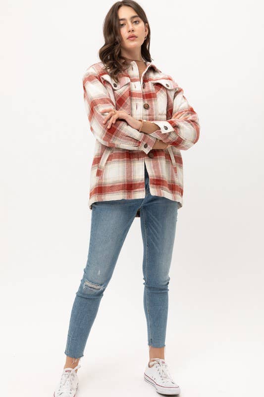 Fleece Lined Plaid Flannel Jacket
