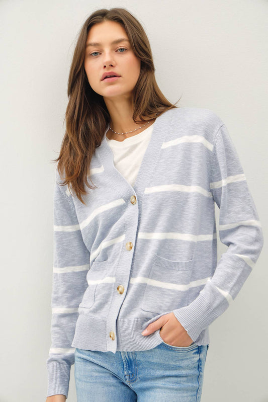 Baby Blue Lightweight Oversized Cardigan