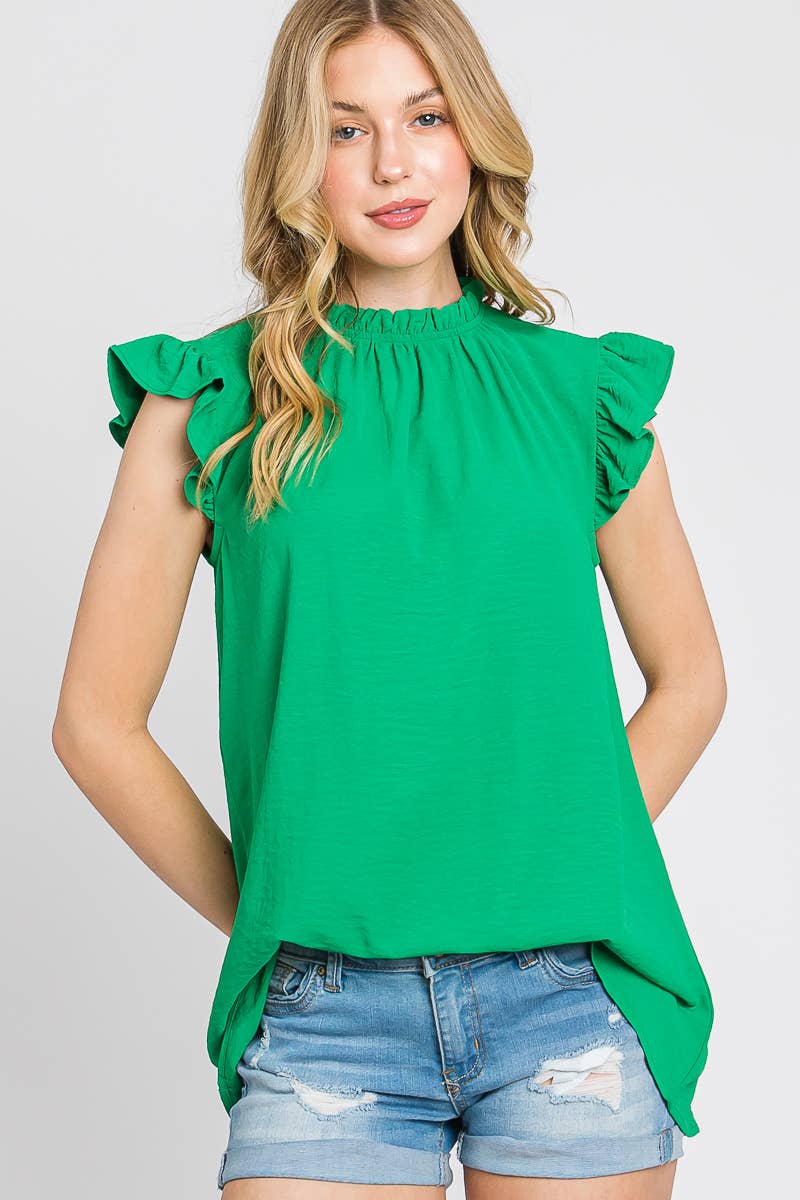 Ruffle Detailed Short Sleeve Top