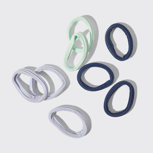 Seamless Hair Elastics 8pc Set- Garden Bouquet