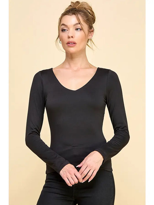 Double Layered V-Neck Shirt