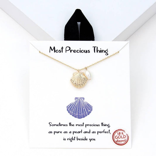 Seashell and Pearl Necklace