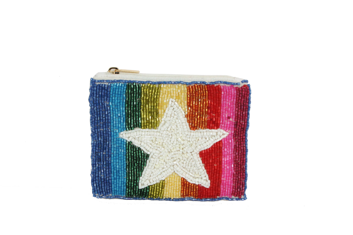 Fully Beaded STAR Coin Purse