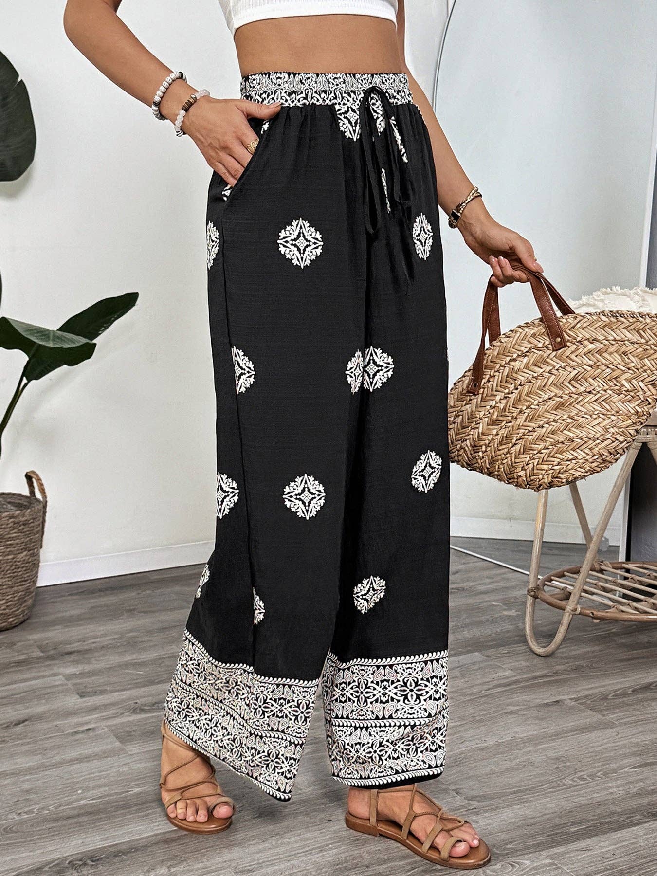 Boho Wide Leg Resort Pants