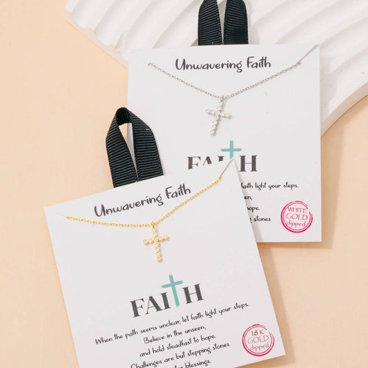 Dainty Cross Pendant Necklace