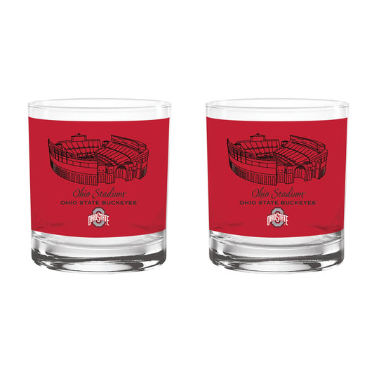 Ohio St. Buckeyes Stadium Rocks Glass