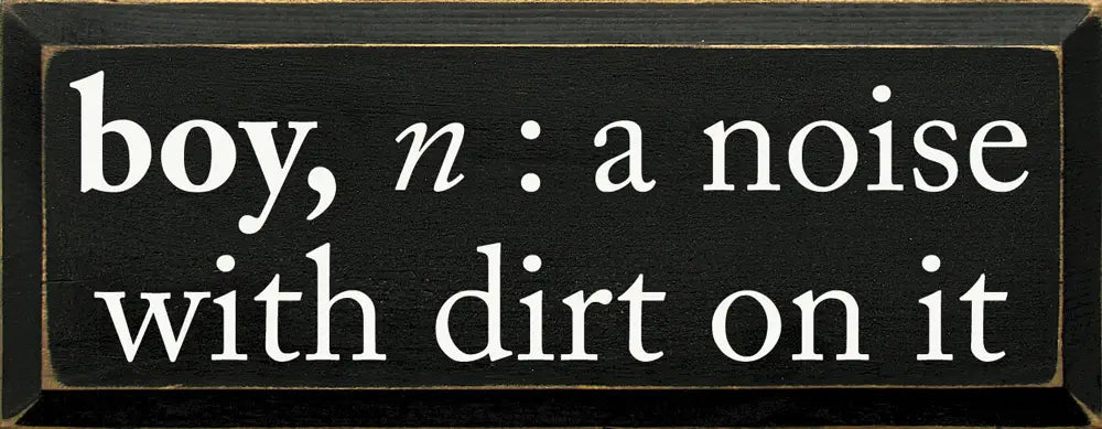 Boy - Noun Wood Sign