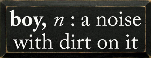 Boy - Noun Wood Sign