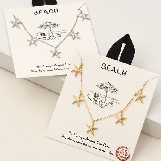 Starfish Charm Necklace