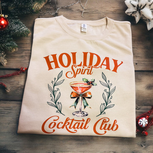 Holiday Spirit Cocktail Club Oversized Sweatshirt