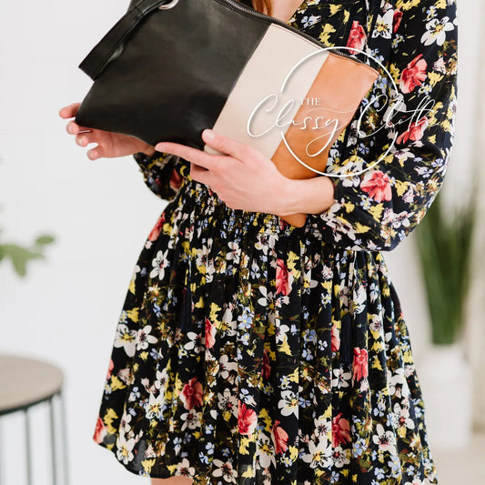 Trendy Colorblock Clutch