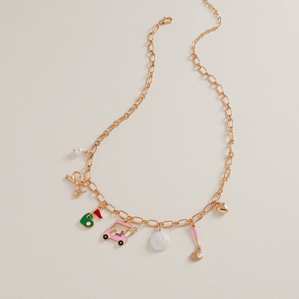 Golf Cart Charm Necklace